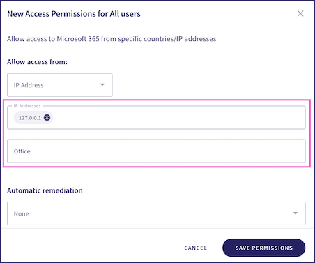 Access permissions Access permissions