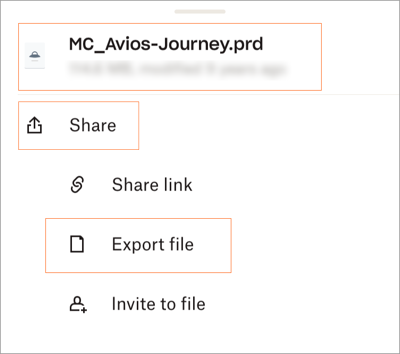 export file link