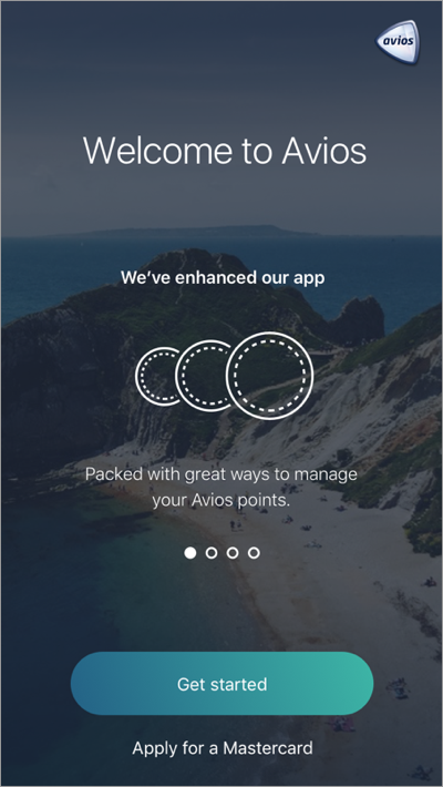 avios app home screen